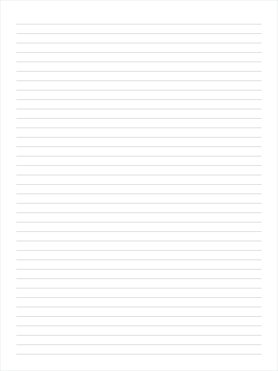 Lined paper template printable PDF preview
