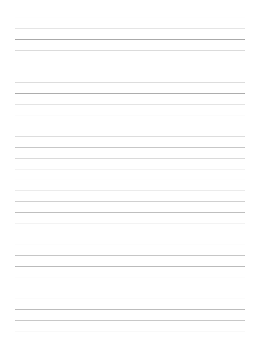Wide ruled lined paper printable PDF preview